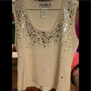 Tank top with silver sparkles